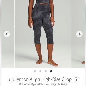 Lululemon Align Leggings 17” new with tag size 6